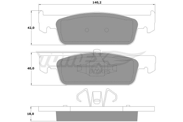 TOMEX BRAKES Bremžu uzliku kompl., Disku bremzes TX 16-94